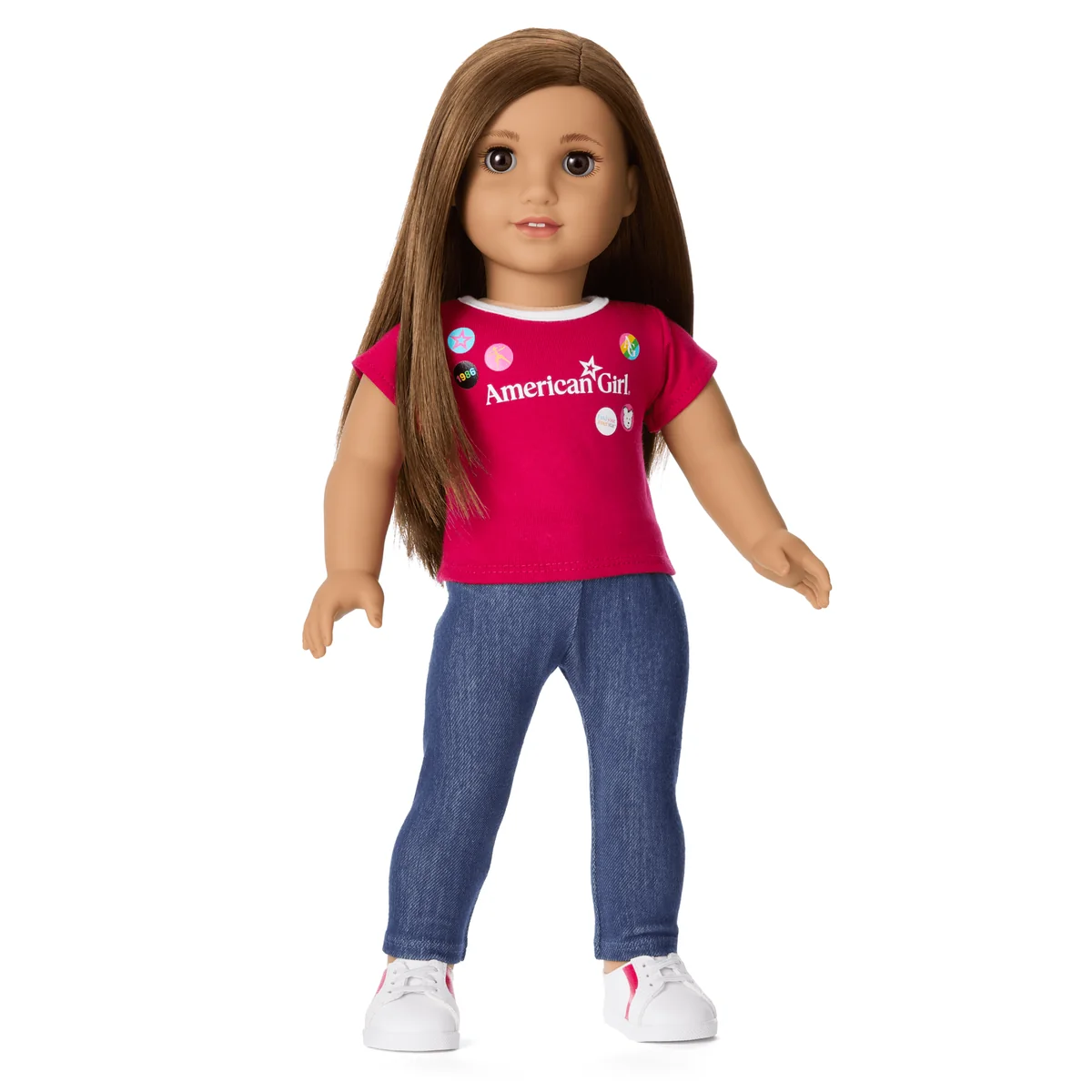 Matching AG™ Grin Pins Ringer Tee Set for Girls & 18-inch Dolls