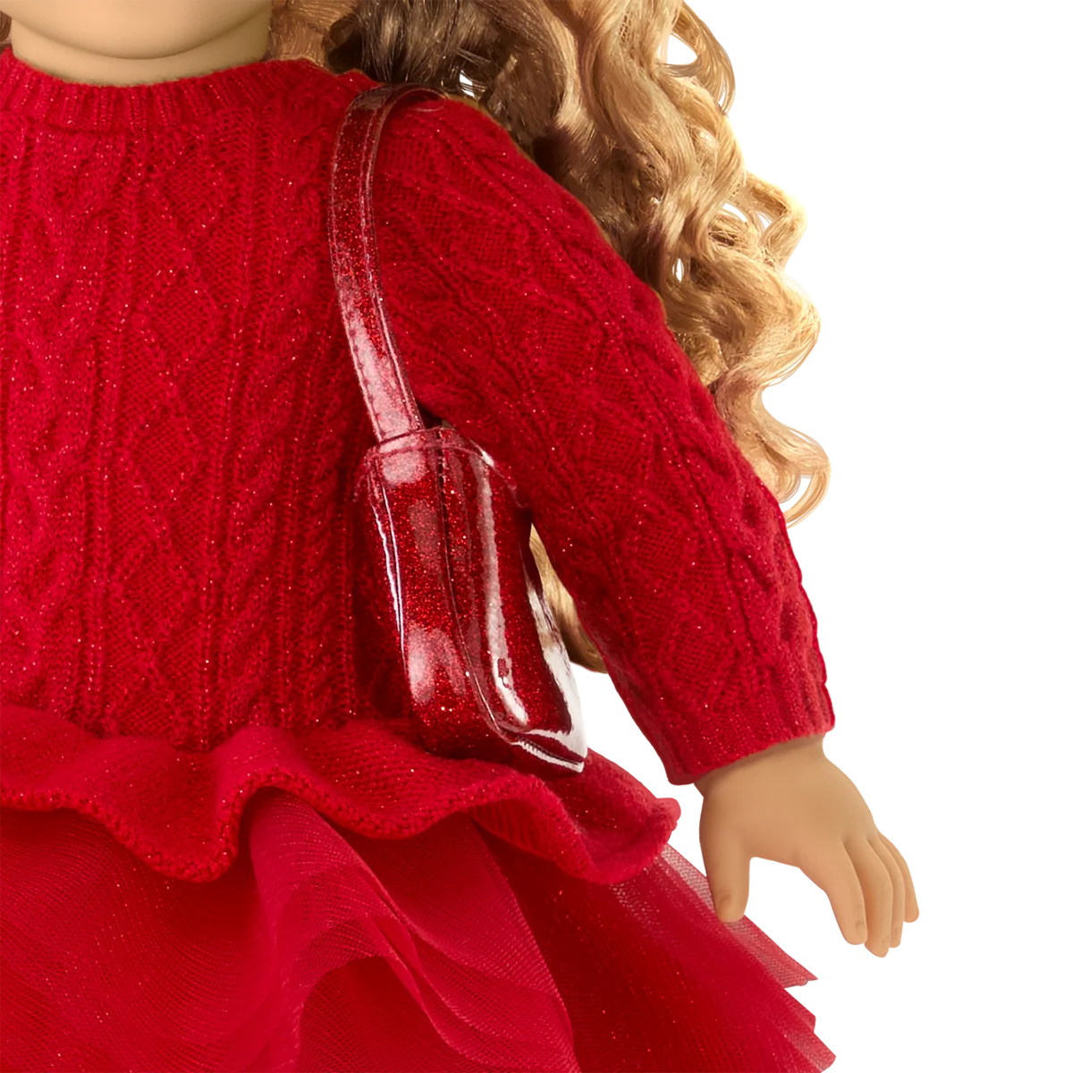 American Girl® x Something Navy Crimson Sparkle Sweater Dress for 18-inch Dolls