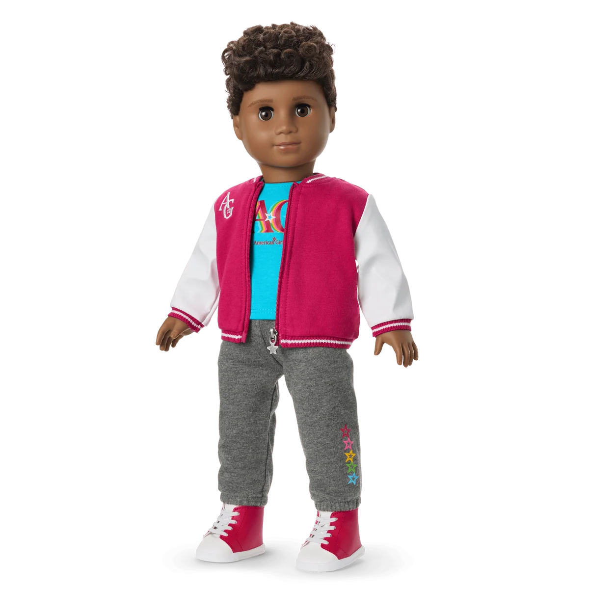 Truly Me™ 18-inch Doll #113 with curly dark-brown hair
