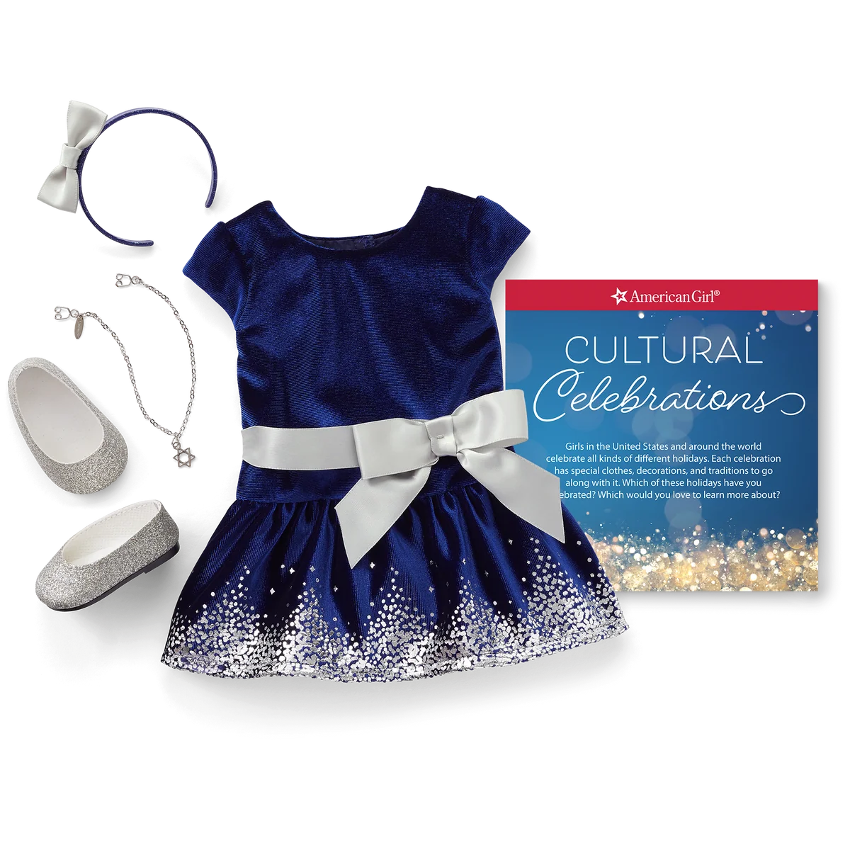 Hanukkah Celebration Outfit for 18-inch Dolls
