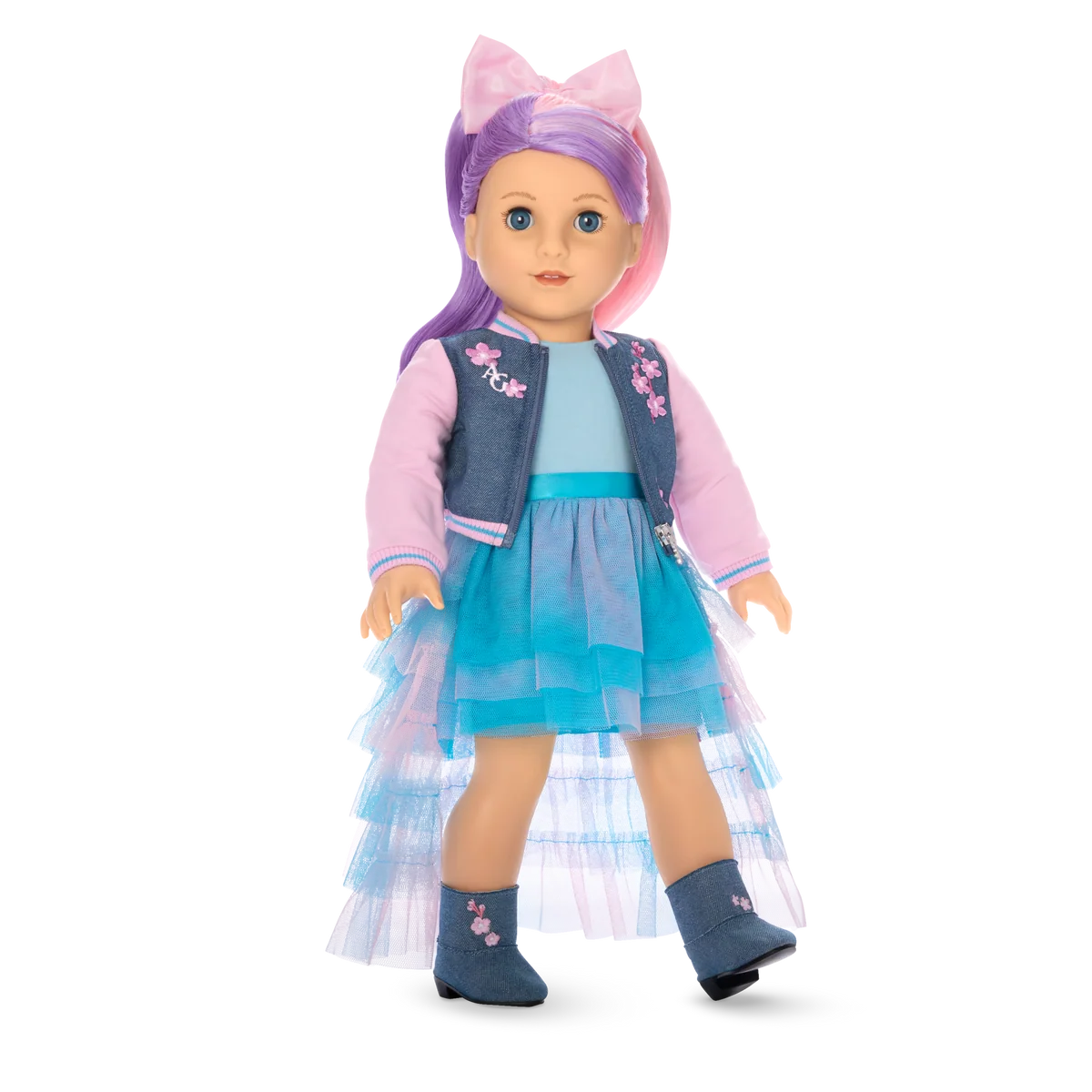 AG™ x Harlem’s Fashion Row Cherry Blossom Couture Ruffle Dress for Girls & 18-inch Dolls