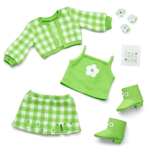 August Peridot Glow Outfit for 18-inch Dolls