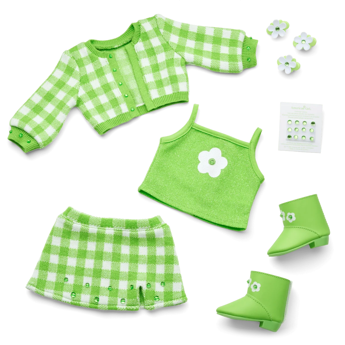 August Peridot Glow Outfit for 18-inch Dolls