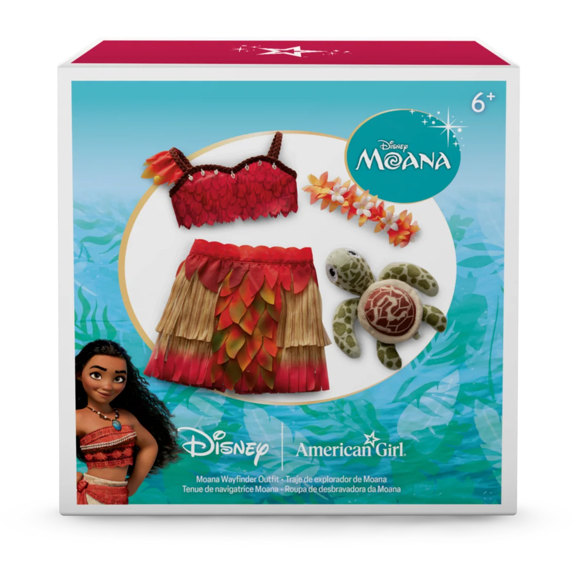 Disney Moana Wayfinder Outfit & Sea Turtle Plush for 18-inch Dolls by American Girl®