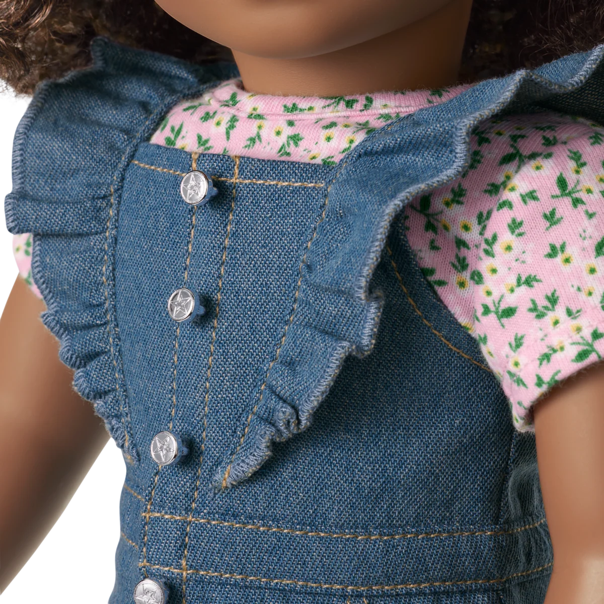 Western Flowers Denim Jumpsuit for 18-inch Dolls