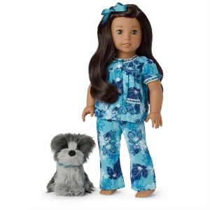 Nanea’s™ Floral Pajamas & Dog (Historical Characters)