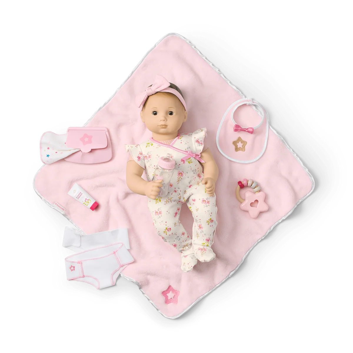 Bitty Baby® Doll #2 with brown hair Care & Play Set