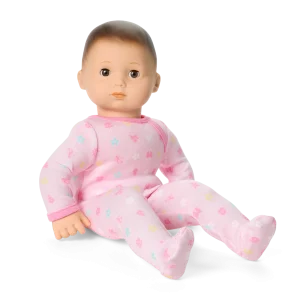 Bitty Baby® Doll #2 with brown hair in Pastel Pink