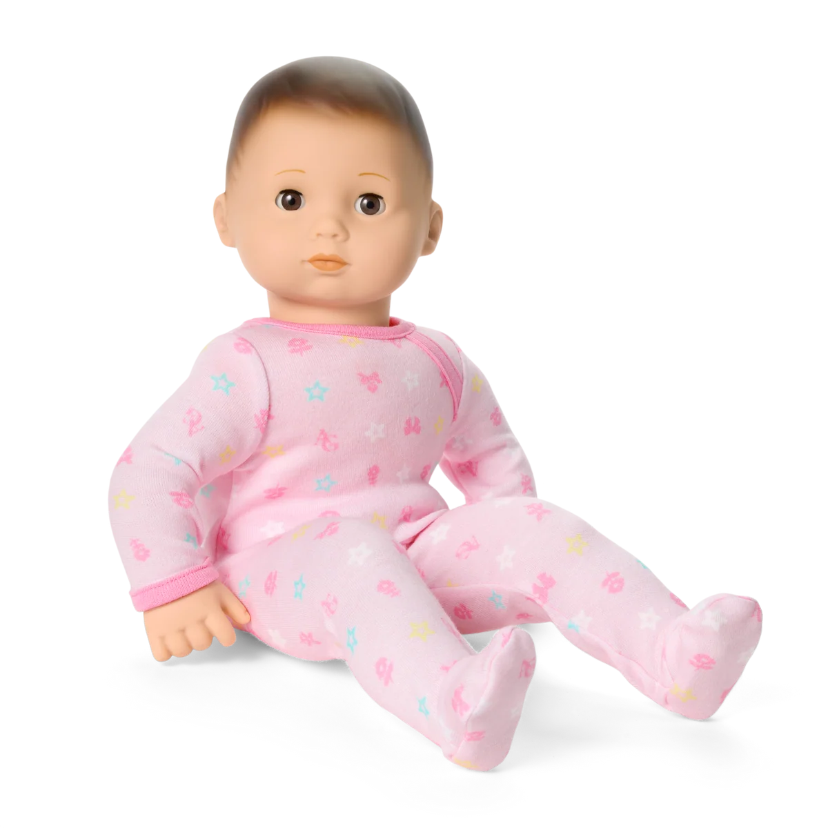 Bitty Baby® Doll #2 with brown hair in Pastel Pink