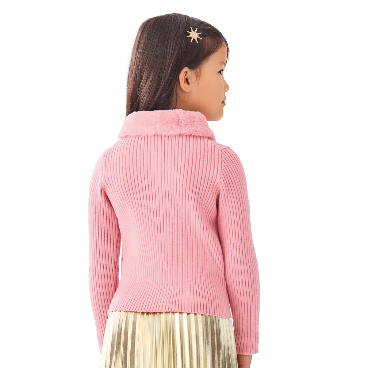 American Girl® x Janie and Jack Rosy Ribbed Cardigan for Girls