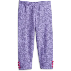 Playful Floral Leggings for Little Girls
