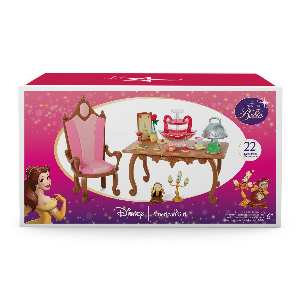 Disney Princess Belle Enchanted Castle Dining Set & Friends for 18-inch Dolls by American Girl®
