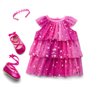 Pink Party-Ready Dress for 18-inch Dolls