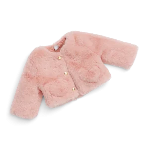 American Girl® x J.Crew Pink Faux-Fur Jacket for 18-inch Dolls