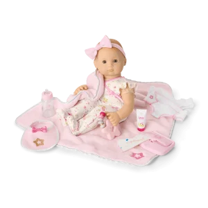 Bitty Baby® Doll #6 with red hair Care & Play Set
