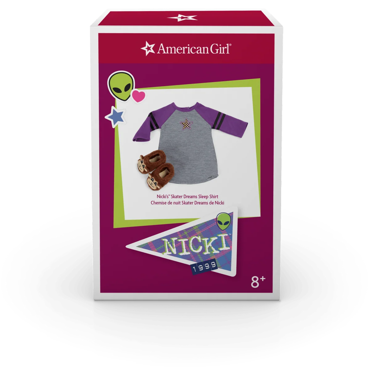 Nicki’s™ Skater Dreams Sleep Shirt for 18-inch Dolls (Historical Characters)