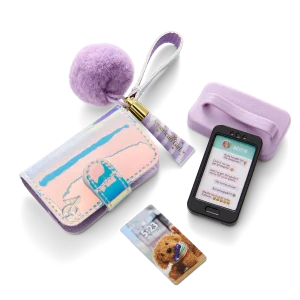 Purple Pom Phone & Accessories for 18-inch Dolls