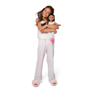 Raquel’s™ Coastal Stripes Pajamas for Girls & 18-inch Dolls