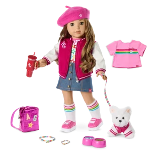 Truly Me™ 18-inch Doll #118, Puppy, Mini Backpack & Accessories AG™ Star Squad Bundle