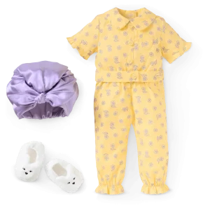 Claudie's™ Yellow Bloom Pajamas for 18-inch Dolls (Historical Characters)