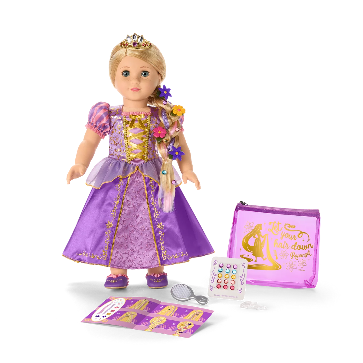 American Girl® Disney Princess Rapunzel Hair Accessories for 18-inch Dolls