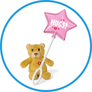 Hugs and Well Wishes Balloon & Bear for 18” Dolls
