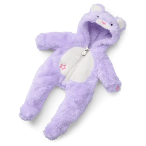 Lovable Lavender Bear One-Piece Outfit for Bitty Baby® Dolls