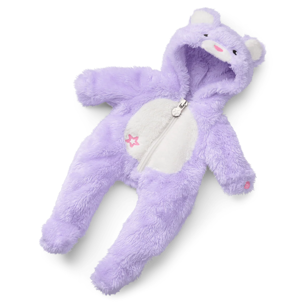 Lovable Lavender Bear One-Piece Outfit for Bitty Baby® Dolls