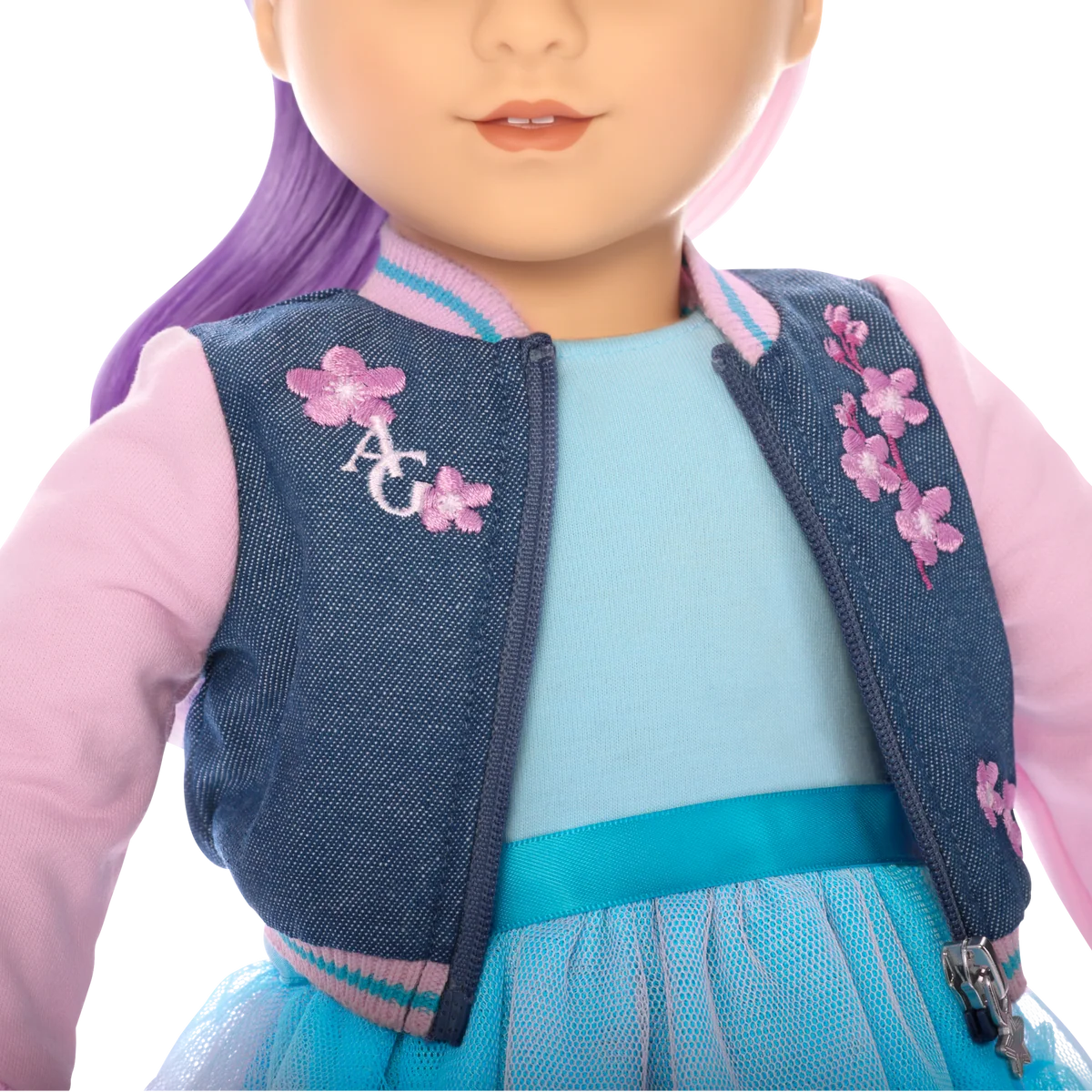 AG™ x Harlem’s Fashion Row Cherry Blossom Couture 2-in-1 Ruffle Dress & Jacket for 18-inch Dolls