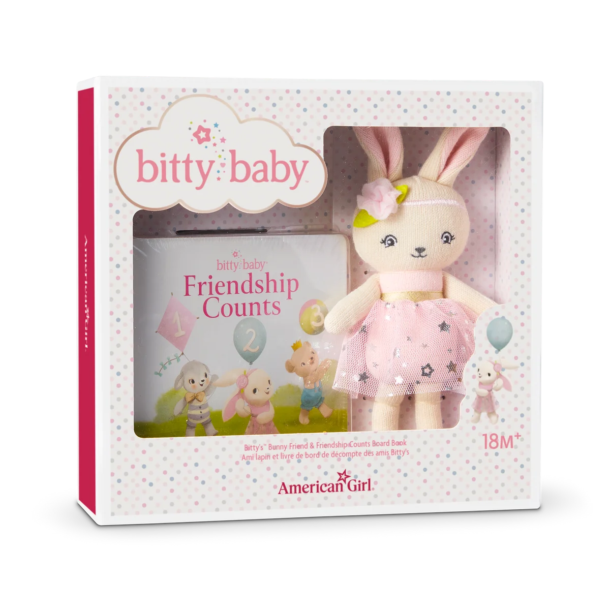Bitty Baby® Doll #3 in Pastel Pink + Bunny Friend & Board Book