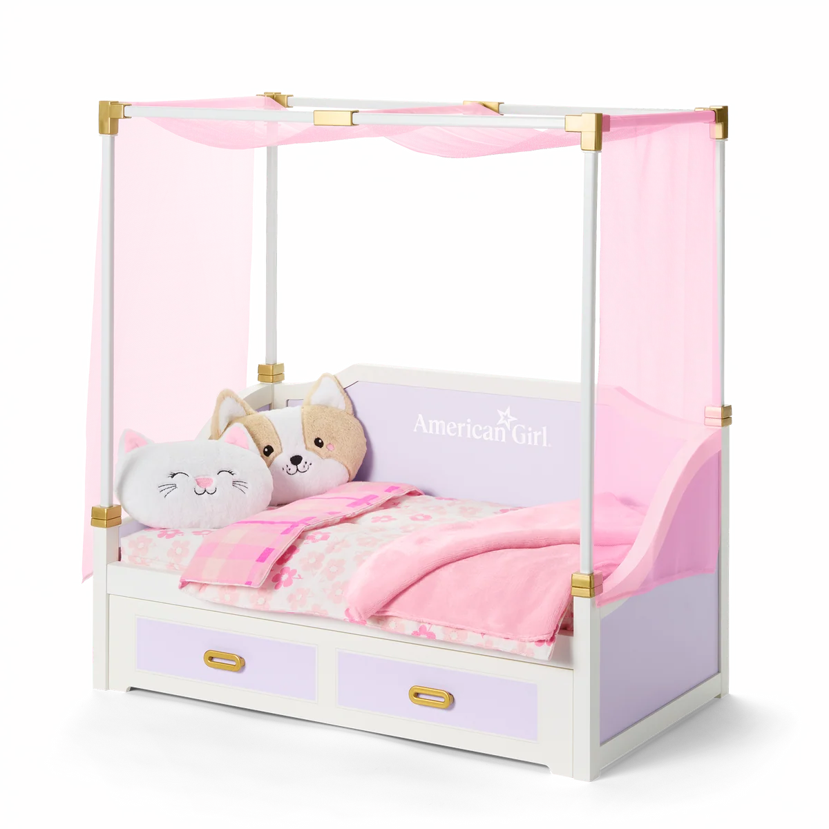 All Set for Sleepovers Canopy Bed for 18-inch Dolls
