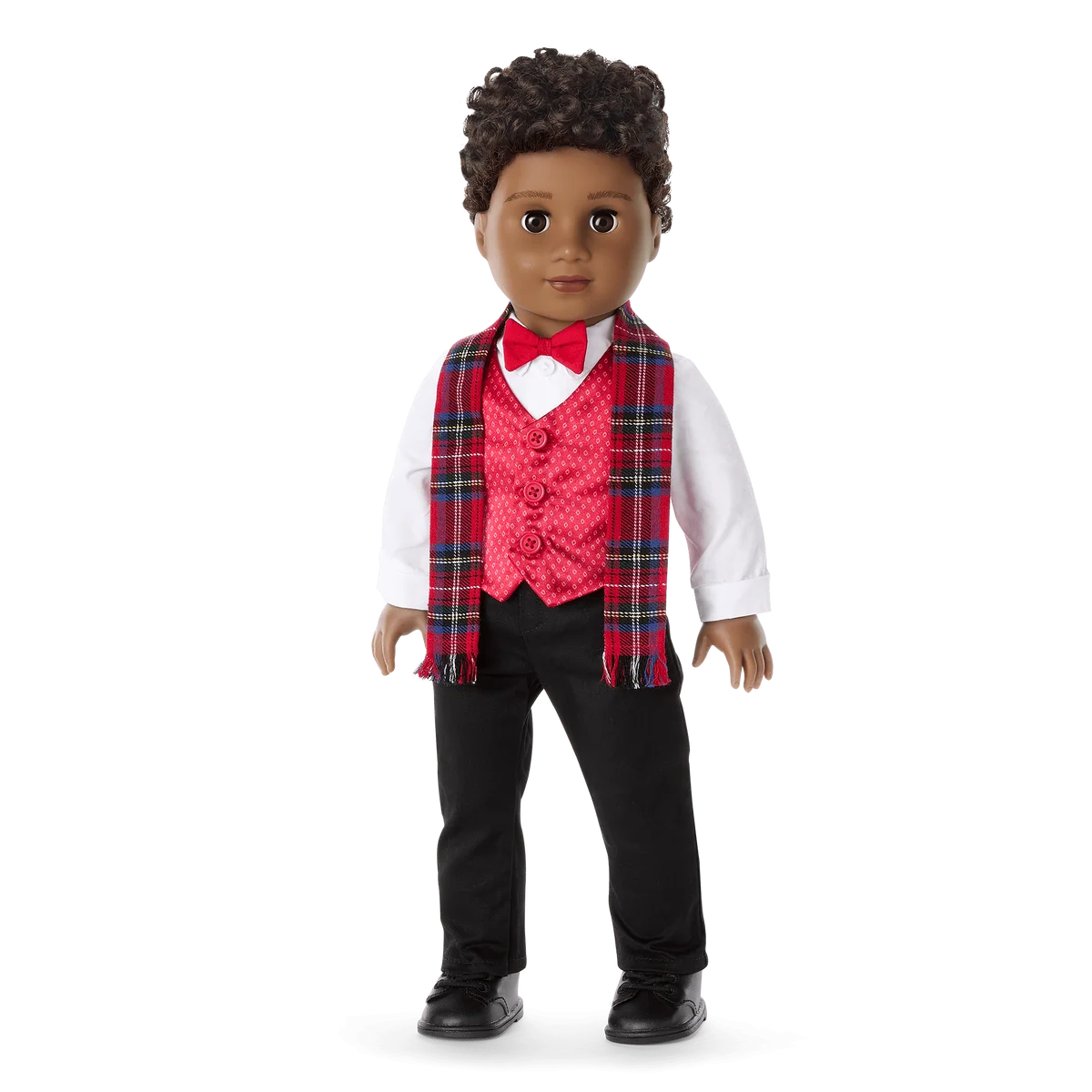 Pop of Plaid Holiday Outfit for 18-inch Dolls