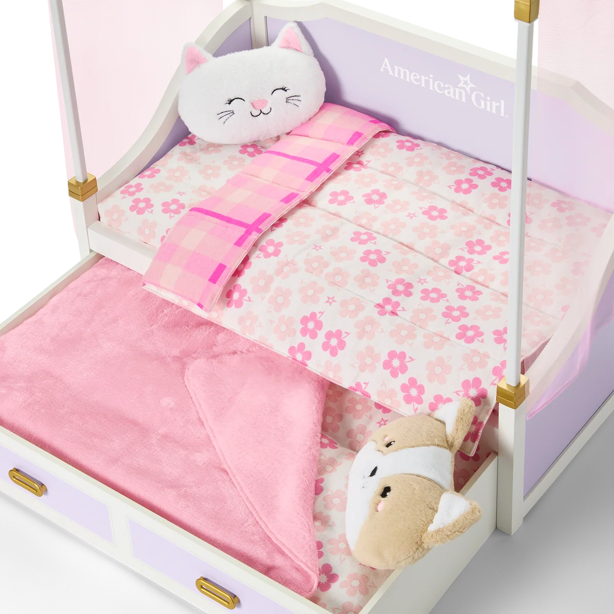 All Set for Sleepovers Canopy Bed for 18-inch Dolls