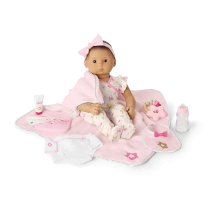 Bitty Baby® Doll #4 with black hair Care & Play Set