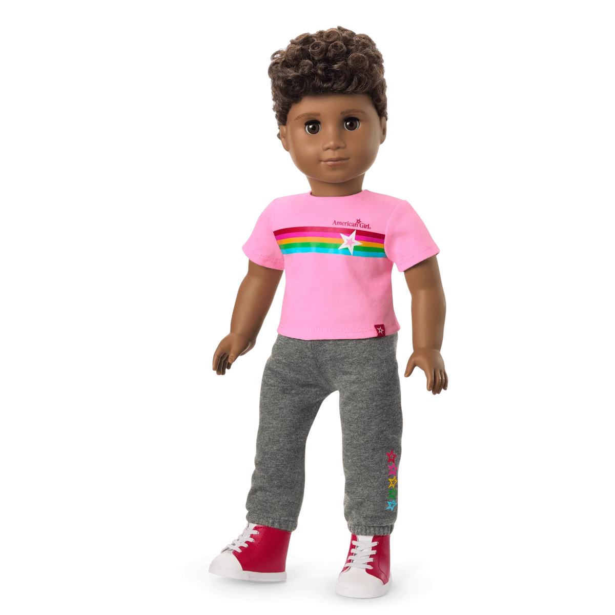 Truly Me™ 18-inch Doll #113 with curly dark-brown hair