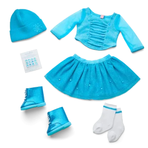 December Blue Brilliance Topaz Outfit for 18-inch Dolls