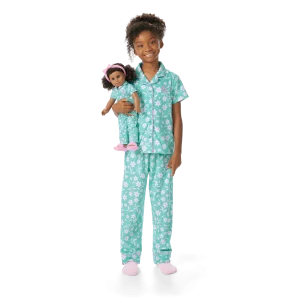 Flower Fun PJs for Girls & 18-inch Dolls