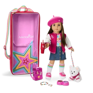 Truly Me™ 18-inch Doll #107, Accessories, Puppy & Doll Carrier