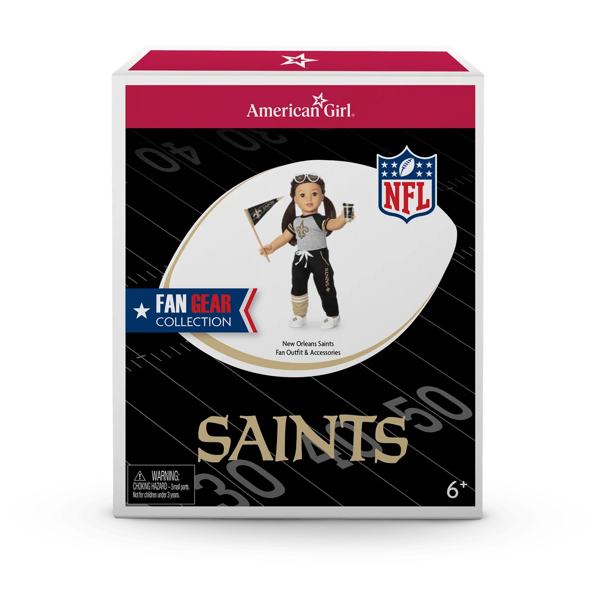 American Girl® x NFL New Orleans Saints Fan Outfit & Accessories for 18-inch Dolls