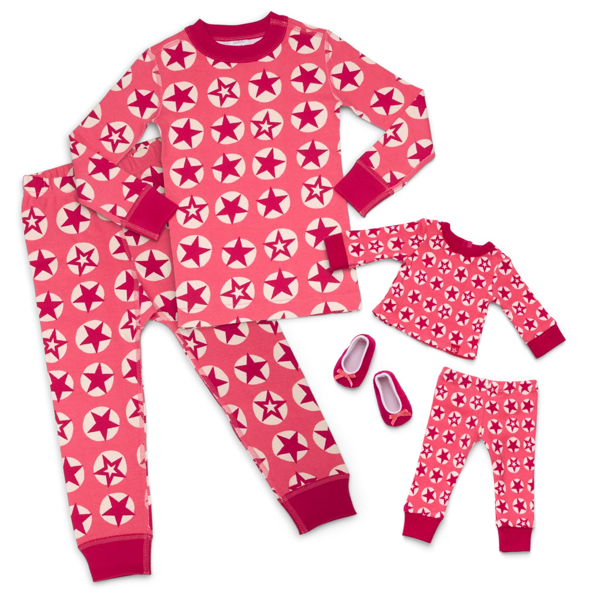 American Girl® x Hanna Andersson Berry Bright Stars Pajamas for Girls & 18-inch Dolls