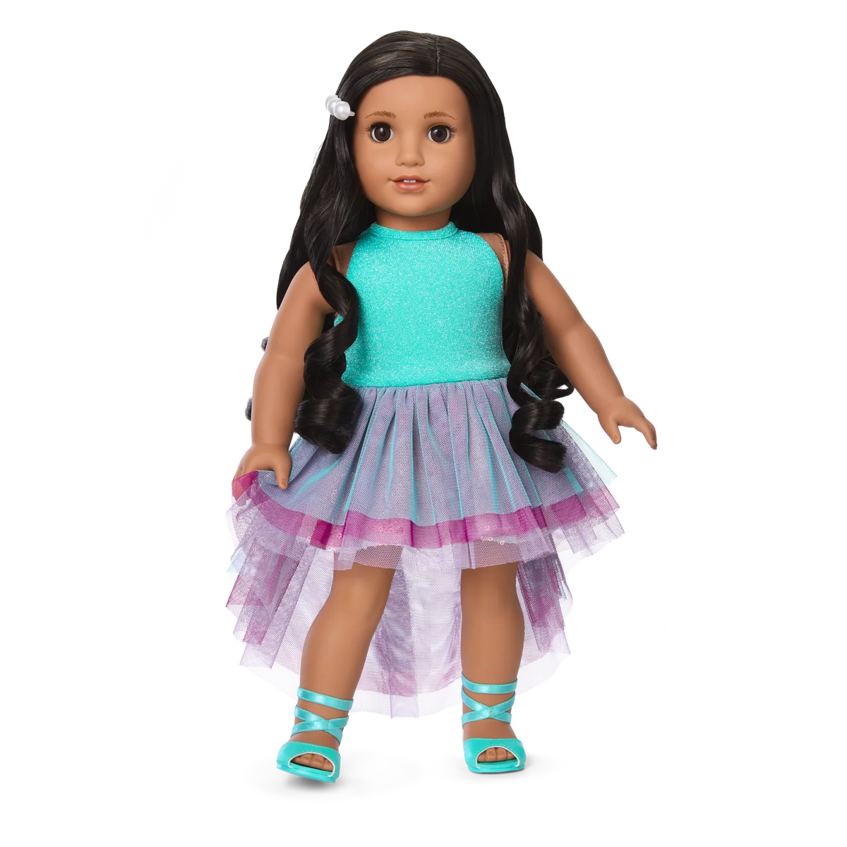 Glam Shimmering Ocean Outfit & Shimmering Sea Turtle Backpack & Accessory Set Bundle