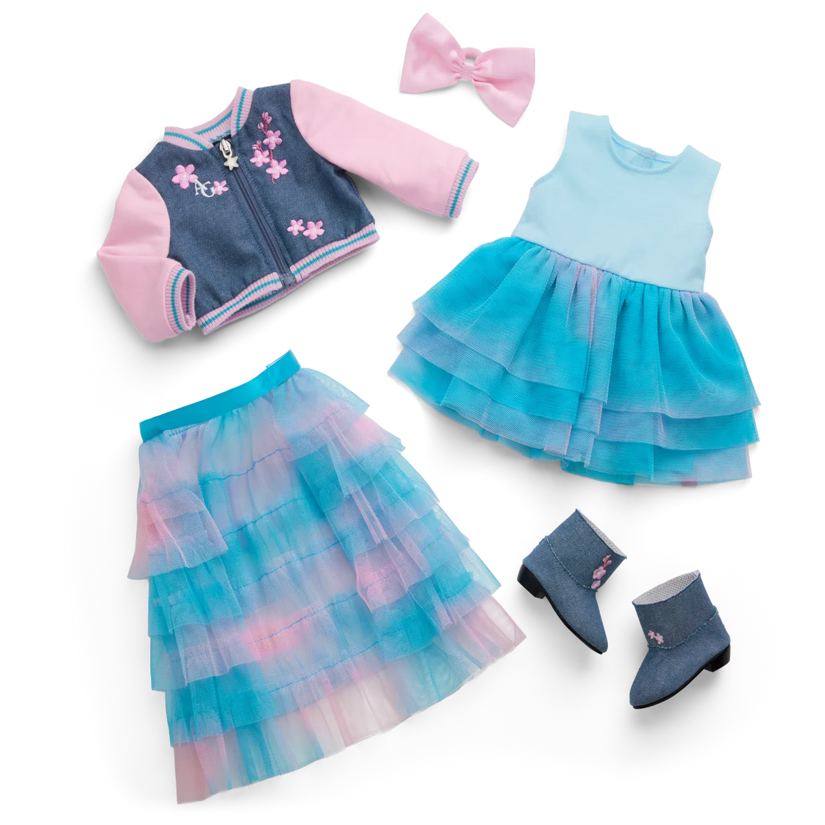 AG™ x Harlem’s Fashion Row Cherry Blossom Couture Ruffle Dress for Girls & 18-inch Dolls