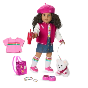 Truly Me™ 18-inch Doll #132, Puppy, Mini Backpack & Accessories AG™ Star Squad Bundle
