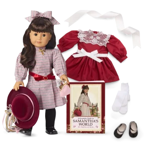 Samantha Parkington™ 18-inch Doll & Cranberry Party Dress Bundle (Historical Characters)