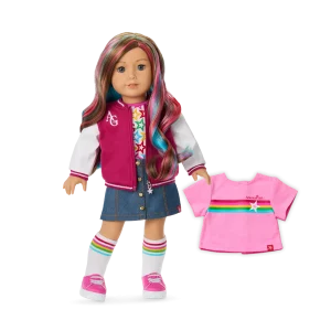 Truly Me™ 18-inch Doll #101 with wavy caramel hair