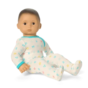 Bitty Baby® Doll #4 with black hair in Pastel Blue