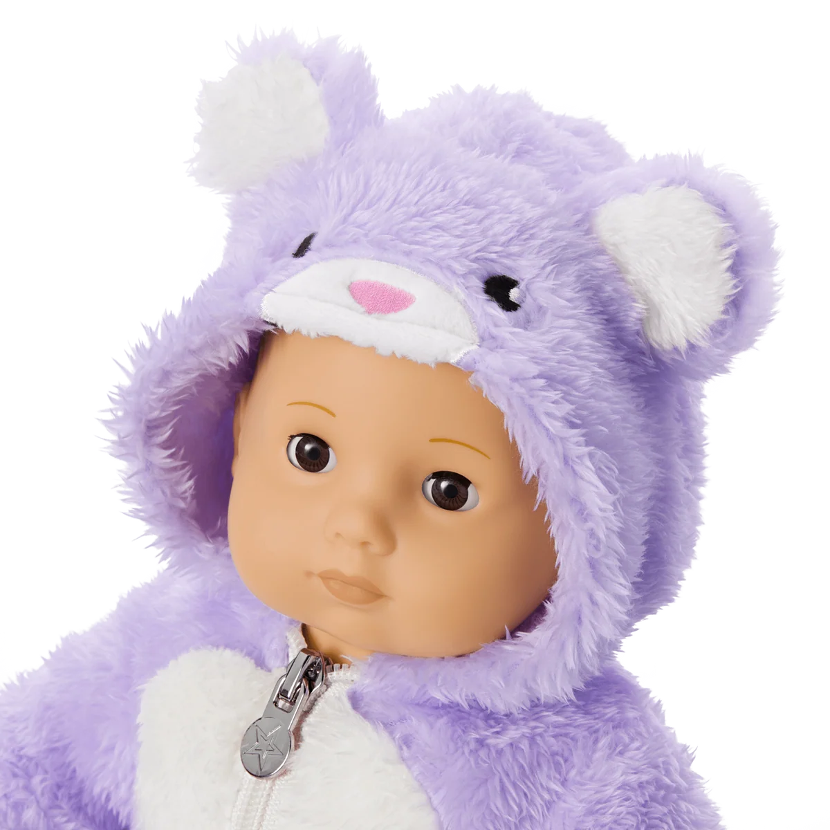 Lovable Lavender Bear One-Piece Outfit for Bitty Baby® Dolls