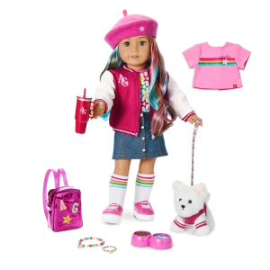 Truly Me™ 18-inch Doll #101, Puppy, Mini Backpack & Accessories AG™ Star Squad Bundle