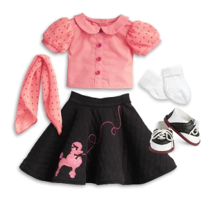 Maryellen's™ Poodle Skirt Outfit for 18-inch Dolls (Historical Characters)