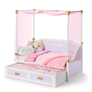 All Set for Sleepovers Canopy Bed for 18-inch Dolls